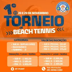 1 TORNEIO DE BEACH TENNIS - BT POINT - - DUPLA MASCULINA D