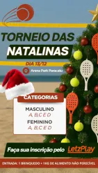 TORNEIO DAS NATALINAS – EDIÇÃO ESPECIAL DE NATAL - DUPLA MASCULINA D /C