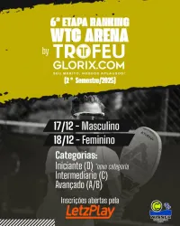 RANKING BEACH TENNIS WTC ARENA - 6ª ETAPA BY TROFÉU GLORIX 🏆 - FEMININO INTERMEDIÁRIO (C)