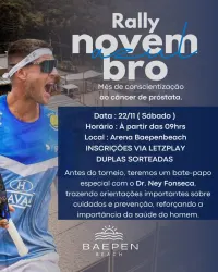 RALLY NOVEMBRO AZUL -  ARENA BAEPENBEACH - DUPLA MASCULINO - LIVRE 