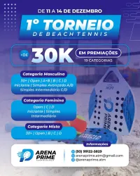 1º Torneio de Beach Tennis Arena Prime - DUPLA MASCULINA D