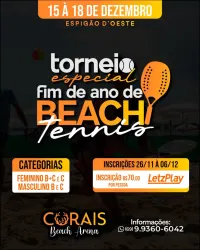 TORNEIO ESPECIAL FIM DE ANO DE  BEACH TENNIS  - FEMININA C
