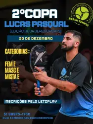2 °etapa - copa Lucas Pasqual Beach tennis | bodybeachsports (Cachoeirinha) 200PTS - Dupla Masculina - Iniciante
