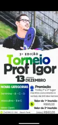 3ª Edição Torneio do Prof. Igor  - Dupla Feminina- C