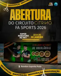 1ª Etapa - Circuito Citrino FA Sports 2026 - Super Maratona MZ Net - Rondon Esporte Praia (Udia) - Dupla Mista D