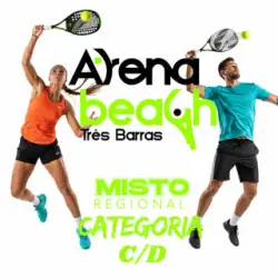 2• Torneio de Beach Tennis da ARENA BEACH TRÊS BARRAS - DUPLA MISTA C/D REGIONAL