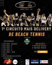 1° Circuito MAISDELIVERY Edéia de Beach Tennis - Dupla Feminina - Iniciante