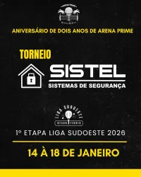 1ª ETAPA LIGA SUDOESTE 2026 - TORNEIO SISTEL 2 ANOS DE ARENA PRIME BEACH SPORTS - FEM C
