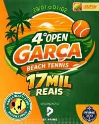 4º OPEN GARÇA BEACH TENNIS - PRIME300 - MISTA - PRO/A