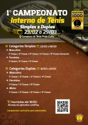 1º Master 1000 - 2026 (Campeonato Interno de Tenis de Campo) - 3ª Classe - Masculino- Duplas