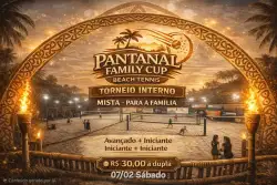 🏖️ PANTANAL FAMILY CUP – BEACH TENNIS 🏖️  👨‍👩‍👧‍👦 Torneio interno | Mista  - Dupla Mista - PRINCIPIANTE