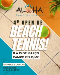 4º Open Aloha de Beach Tennis -  Campo Belo/MG - Feminina Simples