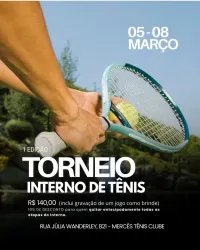 1 TORNEIO INTERNO TÊNIS 2026 - MASC ESTREANTES 