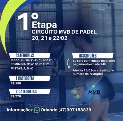 1a Etapa Circuito MVB de Padel 2026 - 5a masculina