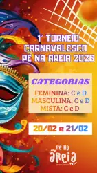 1º TORNEIO CARNAVALESCO PÉ NA AREIA 2026 - DUPLA MASCULINA C