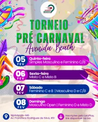Torneio pré Carnaval Avenida Beach  - SIMPLES MASCULINO C/B