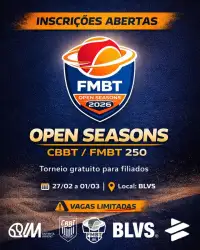 CBBT250 / FMBT250 - OPEN SEASONS 2026 - Dupla Feminina B