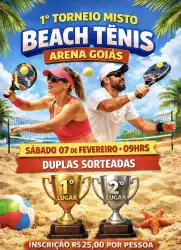 1° Torneio de Beach Tênis Misto Arena Goiás - DUPLA MISTA - D