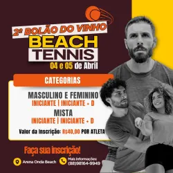 2º TORNEIO DO VINHO DE BEACH TENNIS - Dupla Feminina - INICIANTE