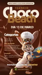 Choco beach - Arena Sabino e Cacau Show - DUPLA FEMININA C
