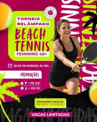 TORNEIO RELÂMPAGO FEMININO 35+ - DUPLA FEMININA 40+