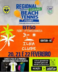 BT50 - Regional Goiano FGOBT 3ª Etapa Chancela - Ilha Clube Goiatuba - DUPLA MISTA INICIANTE