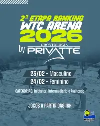 RANKING BT WTC ARENA 2026 - 2ª ETAPA PRIVATTE ODONTOLOGIA 🦷🪥 - MASCULINO INTERMEDIÁRIO (C)
