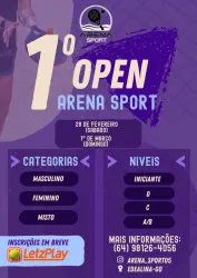 1º Open de Beach Tennis - Arena Sport - DUPLA FEMININA D