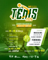 14ª Copa Tropical Tênis Clube de Tênis 2026 - 6Âª CLASSE FEMININO