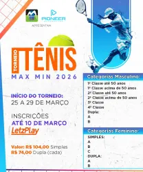 Torneio de Tênis Max Min 2026