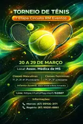 Circuito de Tênis RM Eventos Esportivos 2026 - 1ª Etapa  Clinica ACQUÁ Open de Tênis