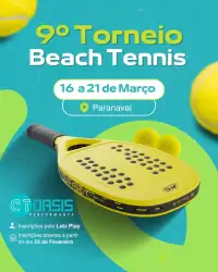 9° Torneio de Beach Tennis CT Oásis - Feminino 60+ (C/D)