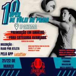 1º OPEN IPANEMA DE VOLEI DE PRAIA  - FEMININO AVANÃ‡ADO