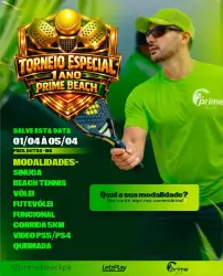 TORNEIO ANIVERSÁRIO 1 ANO PRIME BEACH - Mista Iniciante