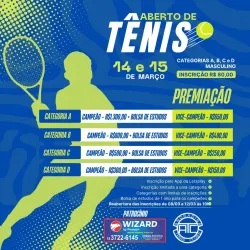 ABERTO DE TÊNIS - ANDRADINA TÊNIS CLUBE - SIMPLES MASCULINA D