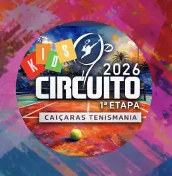  1ª ETAPA CIRCUITO KIDS CAIÇARAS TENISMANIA 2026 - BOLA LARANJA FEMININA- 8/9 ANOS