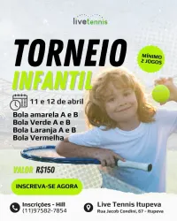 Torneio infantil Live Tennis - Laranja B