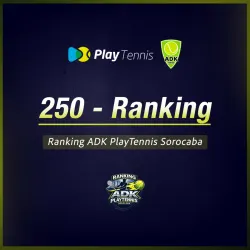 Ranking 250 ADK Playtennis Sorocaba 2026