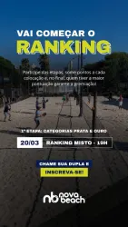 Ranking Mista Nova Beach - MISTA PRATA (INICIANTE / C )