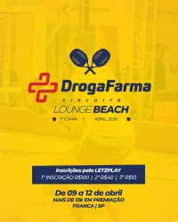 Torneio Droga Farma de Beach Tennis - Masculino 70+ (soma de idade) Intermediário