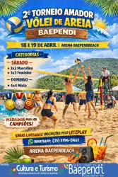 🏐 2º TORNEIO AMADOR DE VÔLEI DE AREIA – ARENA BAEPENBEACH 🌊☀️