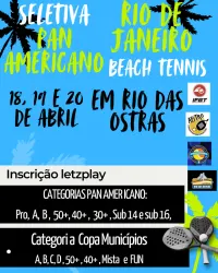 Seletiva Rio de Janeiro - Pan Americano IFBT- Ranking Copa dos Municípios - DUPLA MASCULINA B