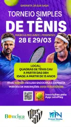 TORNEIO DE TÊNIS CAV - SIMPLES - MARÇO 2026 - Categoria B