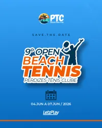 9º OPEN DE BEACH TENNIS PERDIZES TENIS CLUBE - PTC  - Mista C (Trava para categoria C ou abaixo)