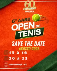 6° AABB OPEN DE TÊNIS (MANHUAÇU MG) - 1ª CLASSE