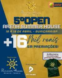 5º OPEN SUMMER HOUSE BEACH TENNIS PRIME300 - GUAIÇARA/SP - MISTA - PRO/A