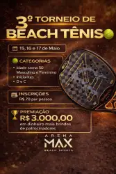 3 torneio de Beach Tennis Arena Max 