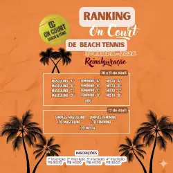 3º ETAPA RANKING ON COURT - ETAPA DE REINAUGURAÇÃO DA ARENA - MASCULINO "B"
