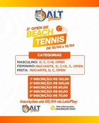 2º OPEN DE BEACH TENNIS - ARENA ALT BEACH - MISTA D