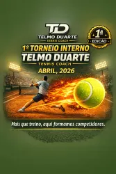 Liga interna de tênis. Telmo Duarte abril 2026